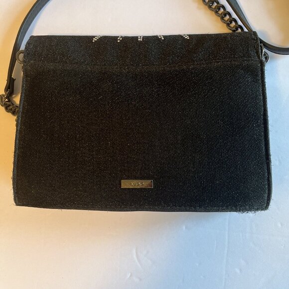 Gorgeous Women’s Black ALDO Messenger Crossbody Purse Bag Embellished Tiger - Picture 3 of 11